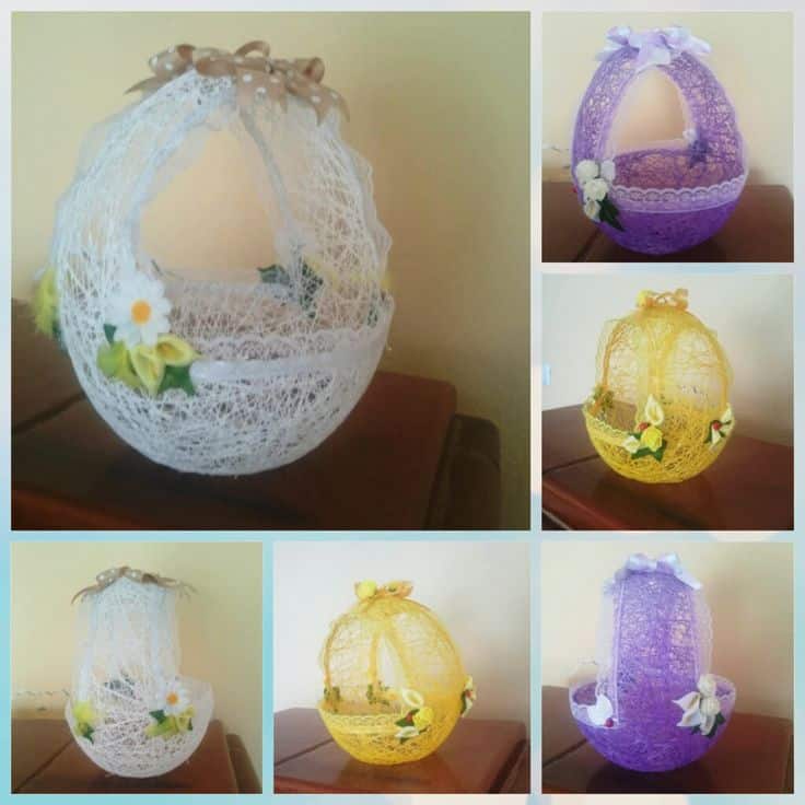 easter egg ideas made with string and balloons 9