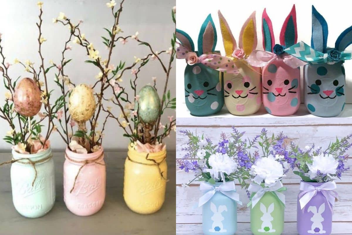 easter jars for decoration ideas 10