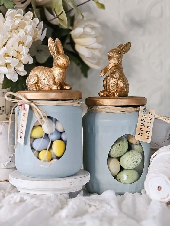 easter jars for decoration ideas 3