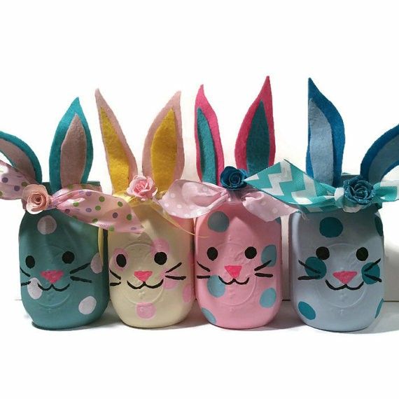 easter jars for decoration ideas 8