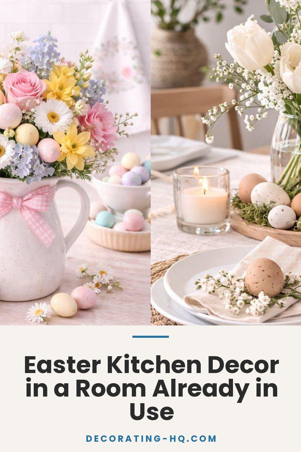 Easter Kitchen Decor in a Room Already in Use