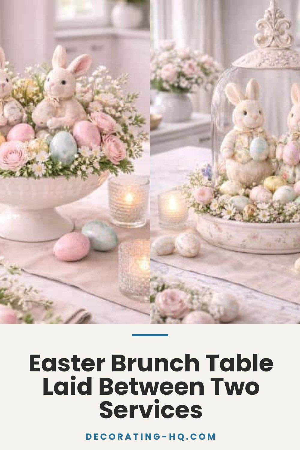 Easter Brunch Table Laid Between Two Services