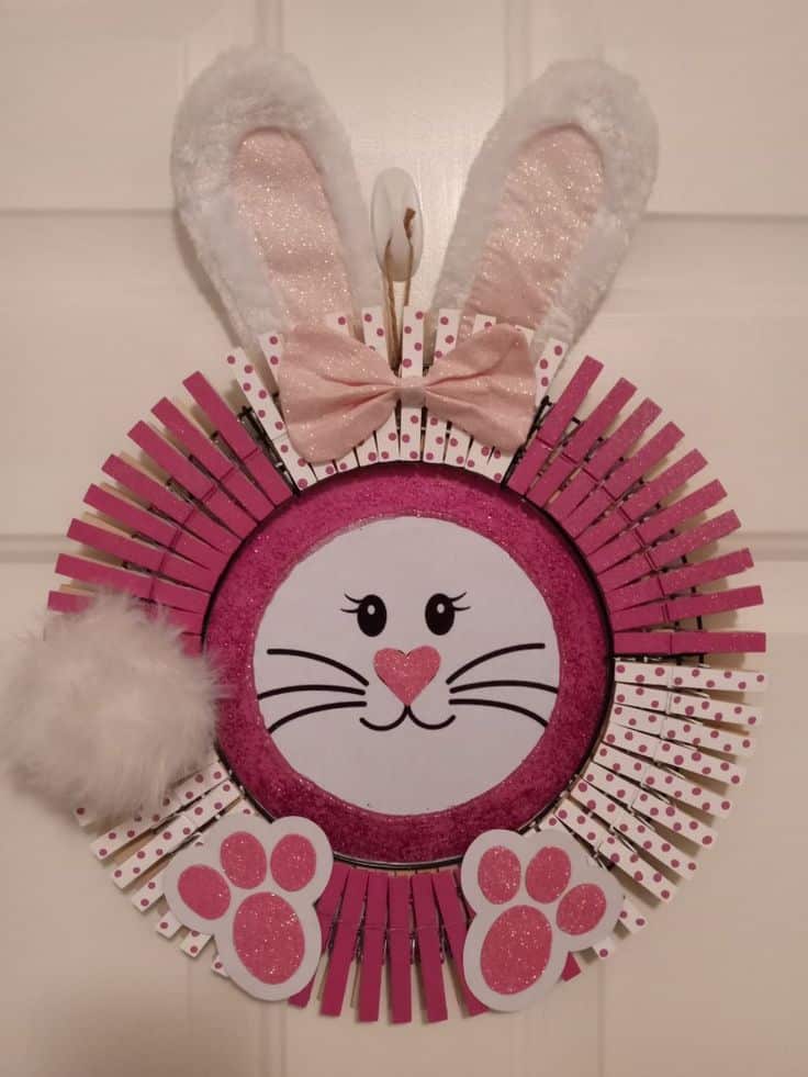 easter wreaths with clothespins 2