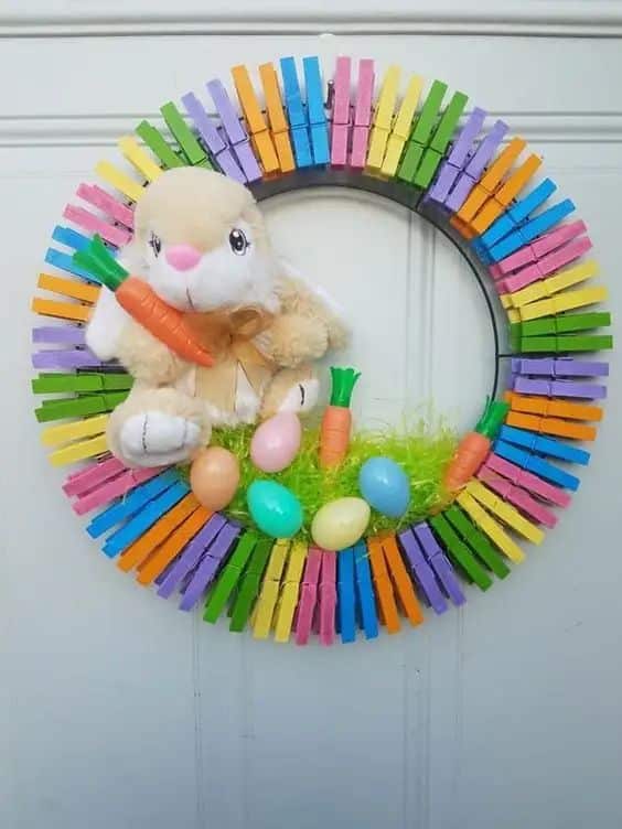 easter wreaths with clothespins 5