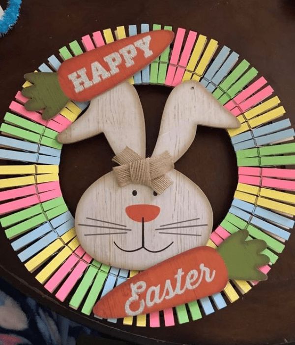 easter wreaths with clothespins 9