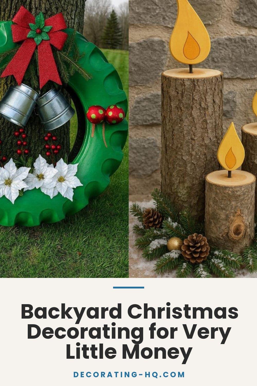 Backyard Christmas Decorating for Very Little Money