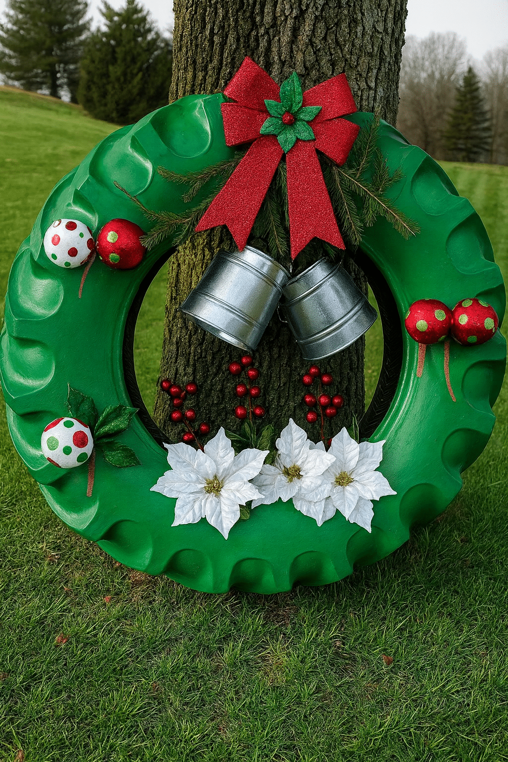 easy and cheap backyard christmas decorating ideas 4