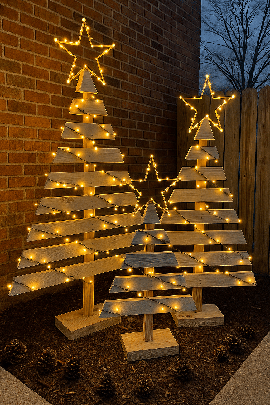 easy and cheap backyard christmas decorating ideas 6