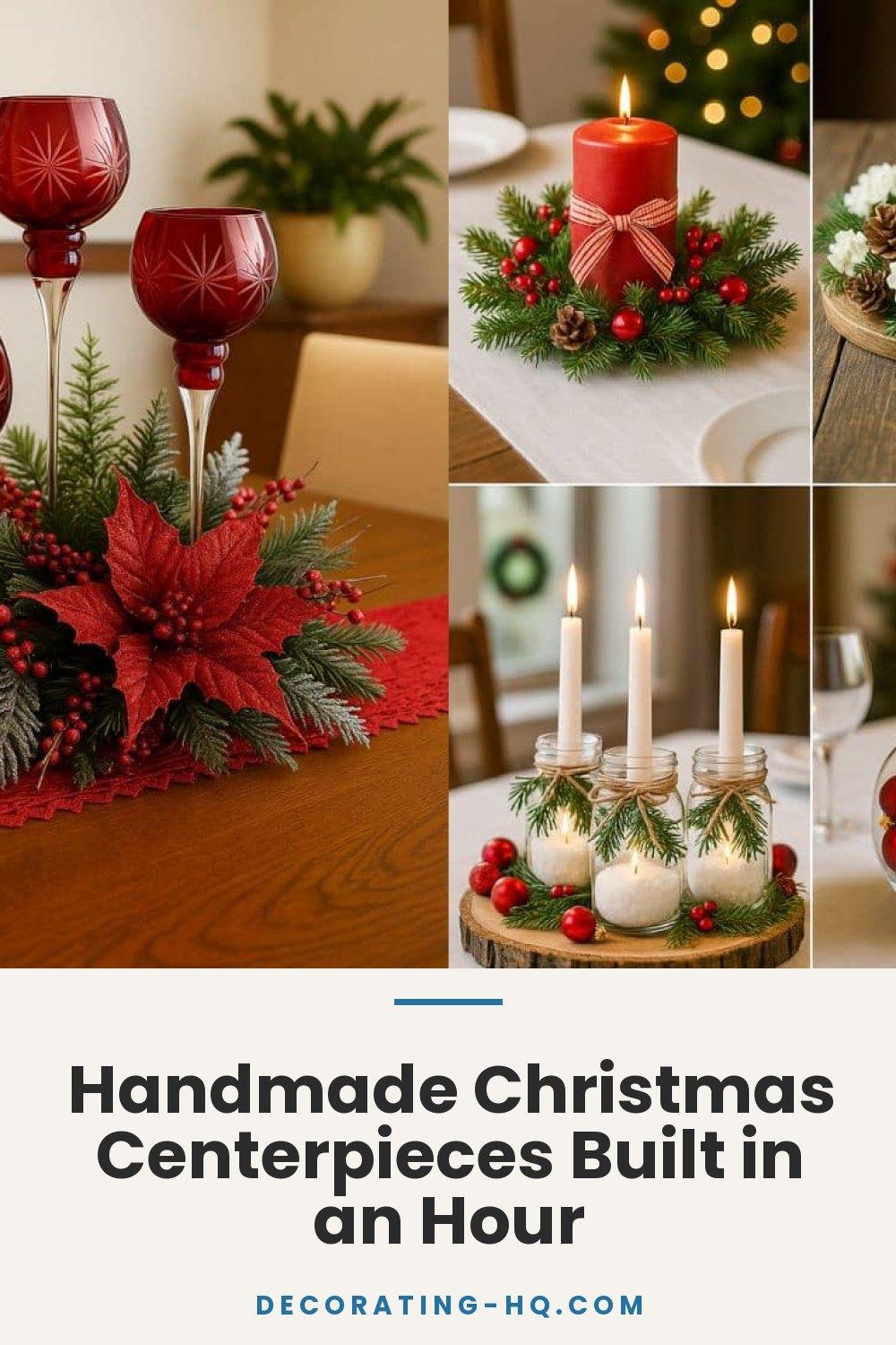 Handmade Christmas Centerpieces Built in an Hour