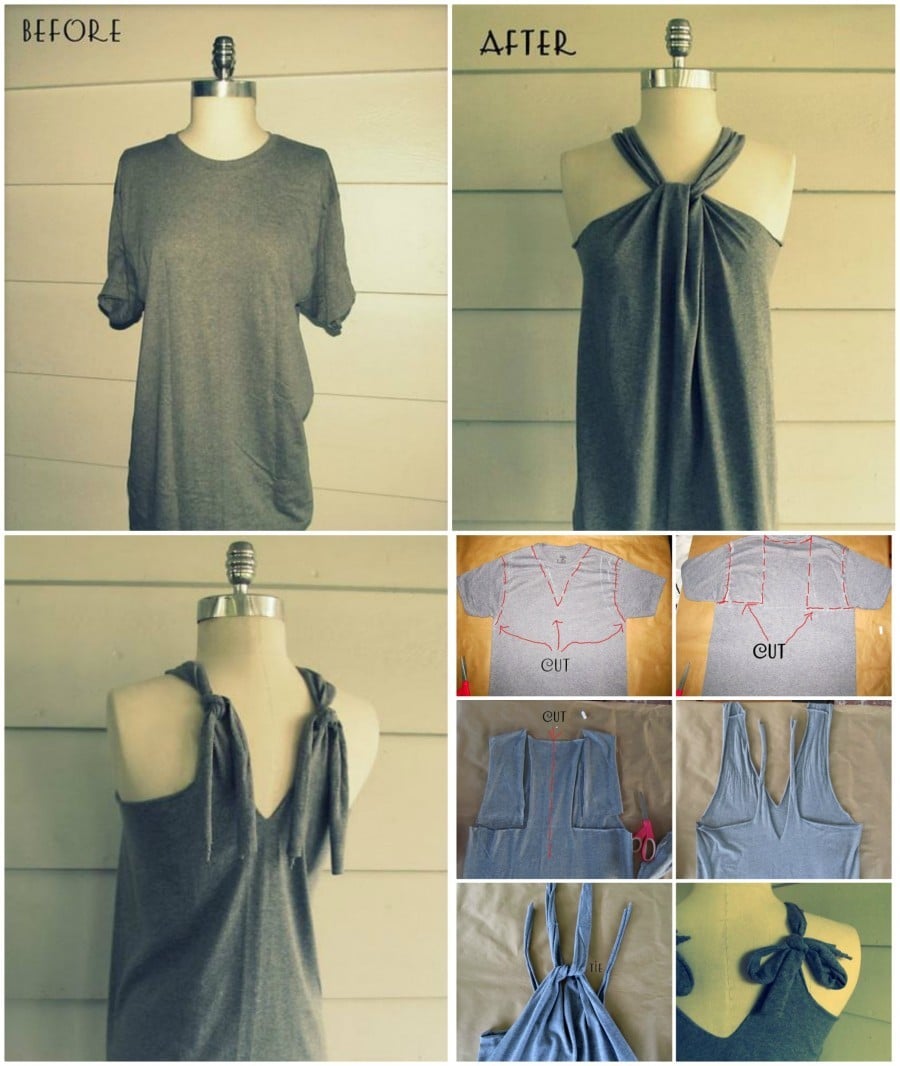 easy ideas to transform an old t shirt 1