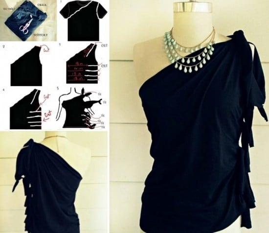 easy ideas to transform an old t shirt 2