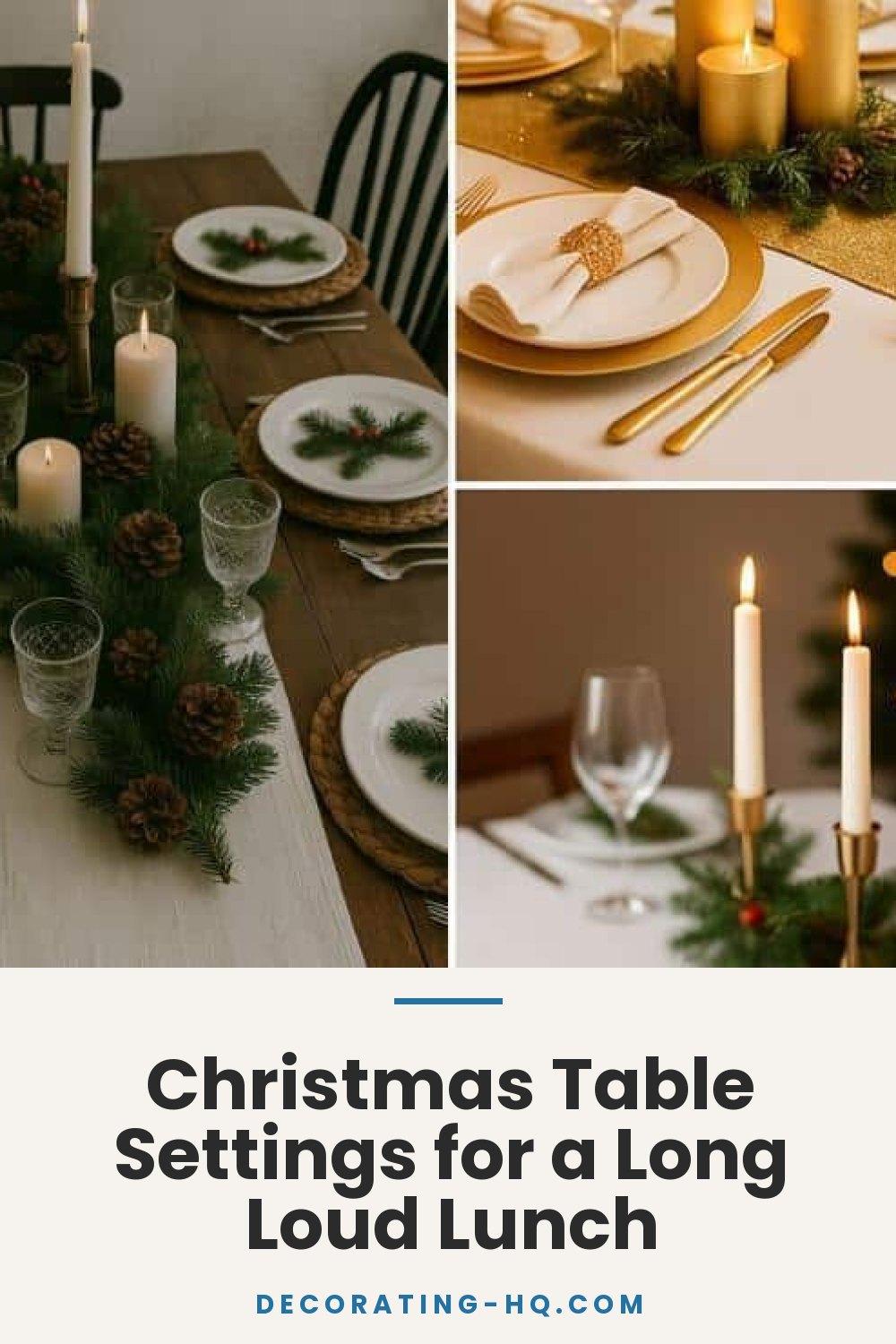 Christmas Table Settings for a Long Loud Lunch