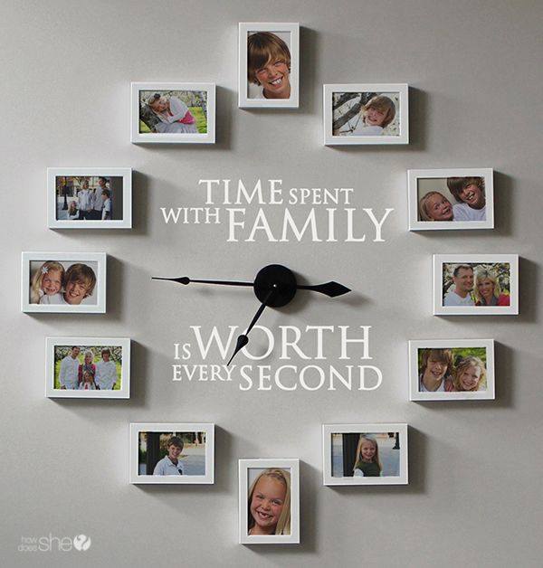 DIY Family Photo Wall Clock