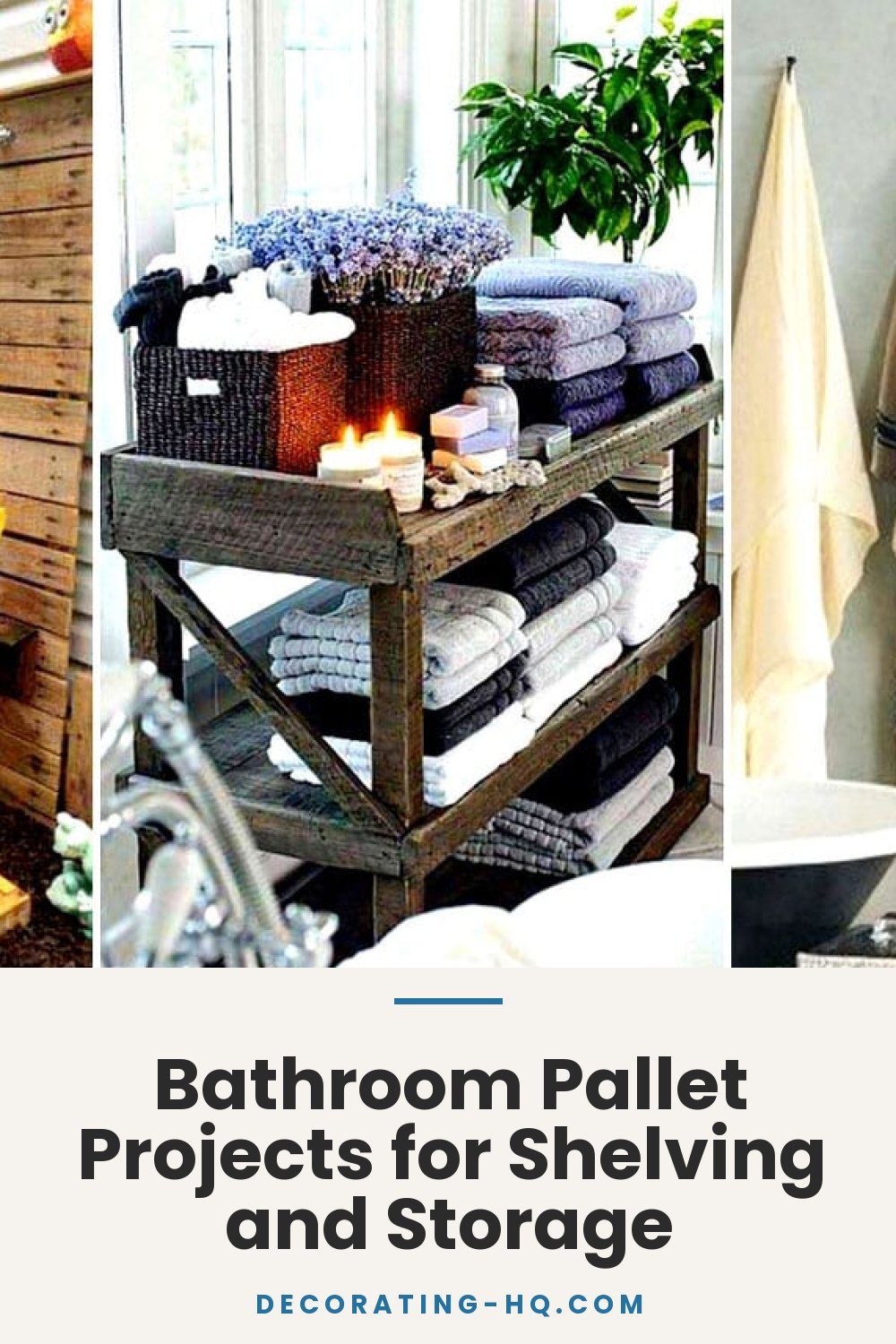 Bathroom Pallet Projects for Shelving and Storage
