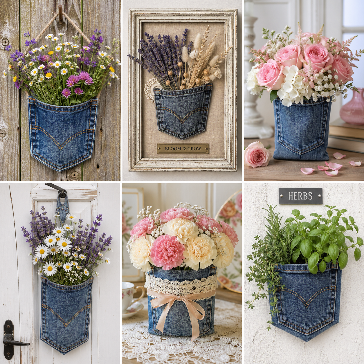 Flower Arrangement Made from a Jeans Pocket: Creative Denim Craft Ideas for Upcycled Home Décor Flower Arrangement Made from a Jeans Pocket: Creative Denim Craft Ideas for Upcycled Home Décor flower arrangement made from a jeans pocket 2