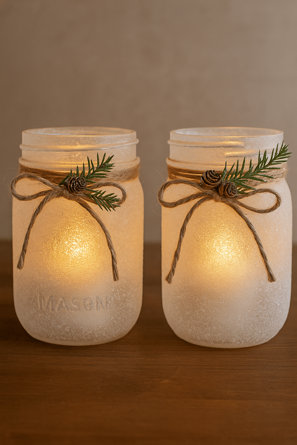 frosted mason jar glass container ideas 4