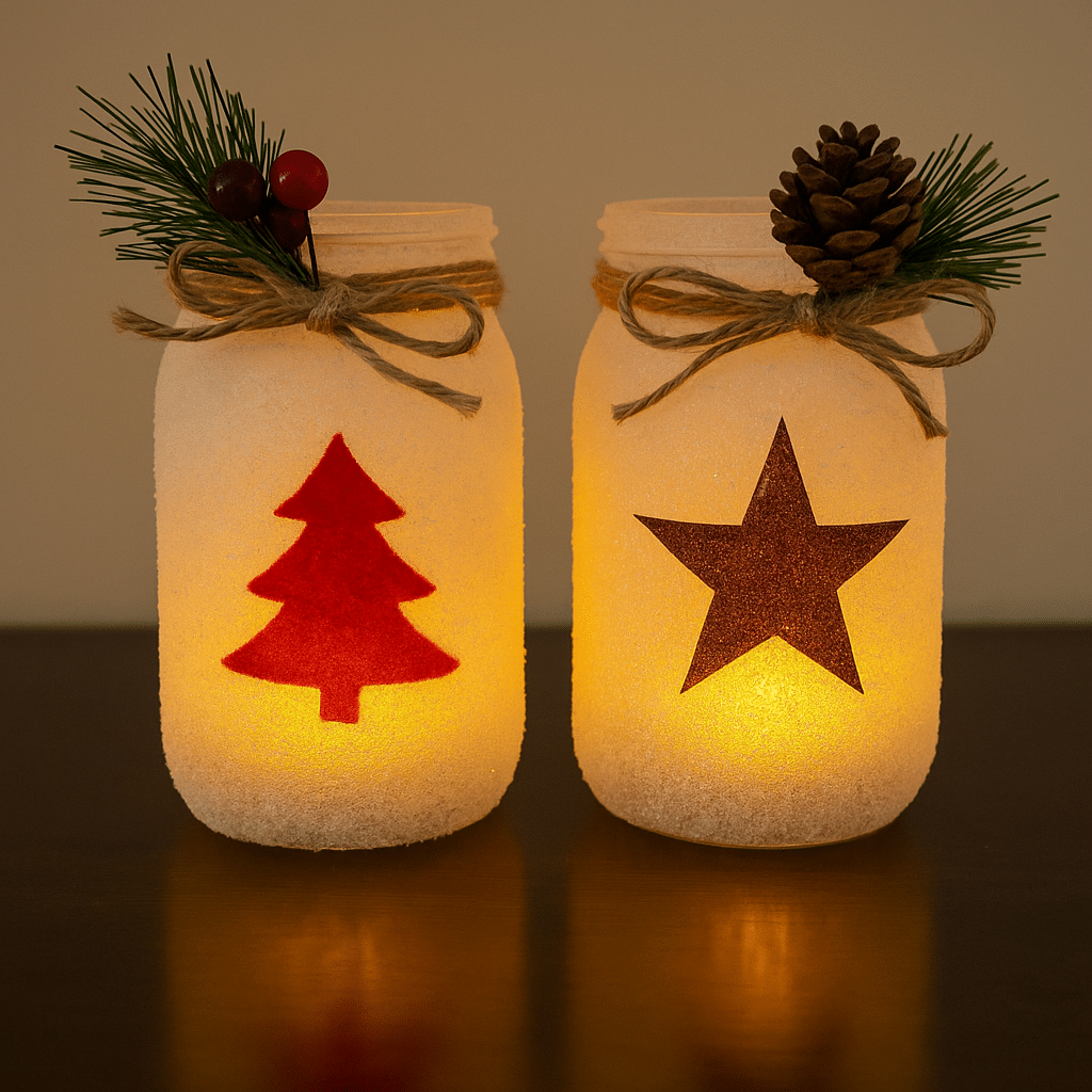 frosted mason jar glass container ideas 5