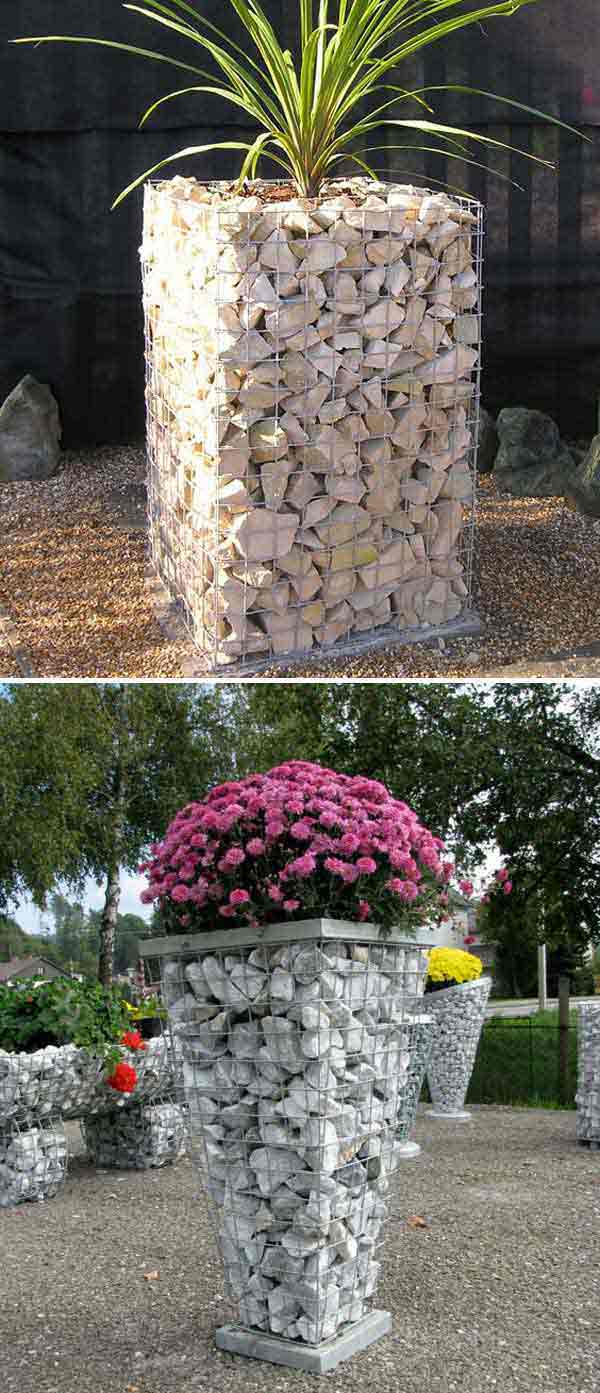 gabion diy space enhance fence baskets lovely plants backyard decor practical fences gabions planter projects gabioner decorating landscaping gardens attractive