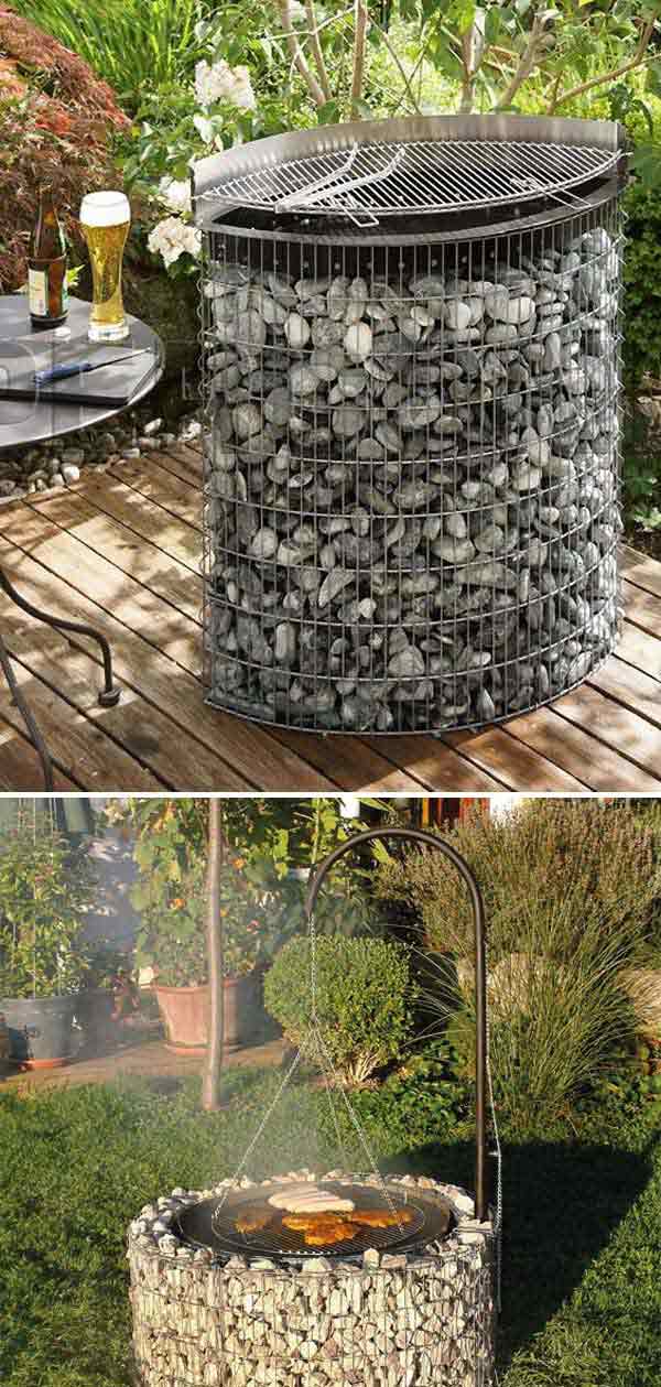 gabion diy gabions space enhance fire planter cool lovely practical backyard pits grills boxes attractive decorating projects barbeque bbq planters