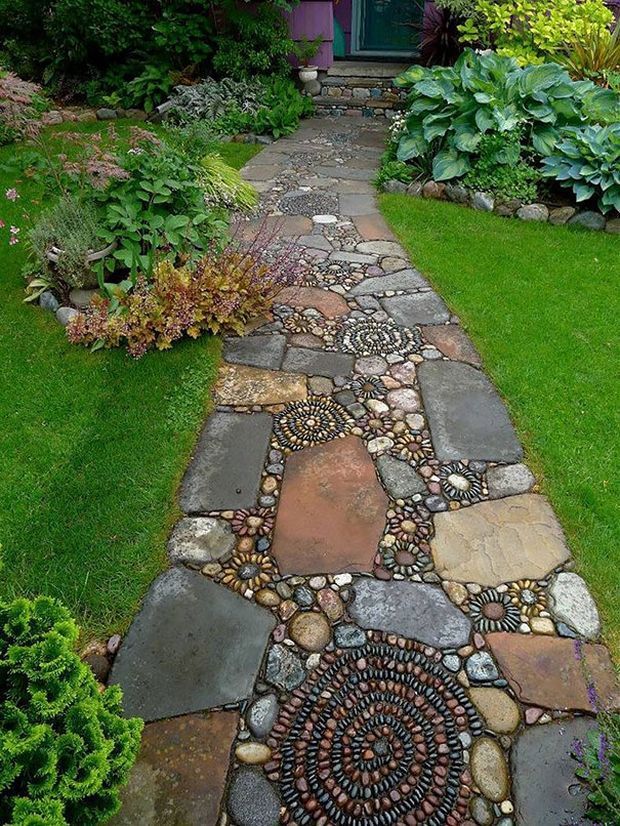 garden decor with stones 9