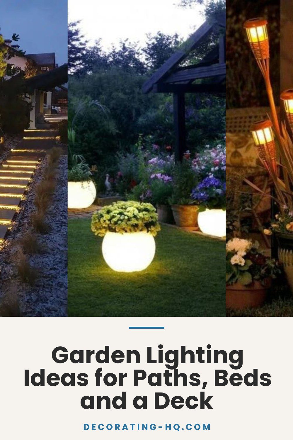 Garden Lighting Ideas for Paths, Beds and a Deck