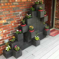 garden projects cinder blocks 10