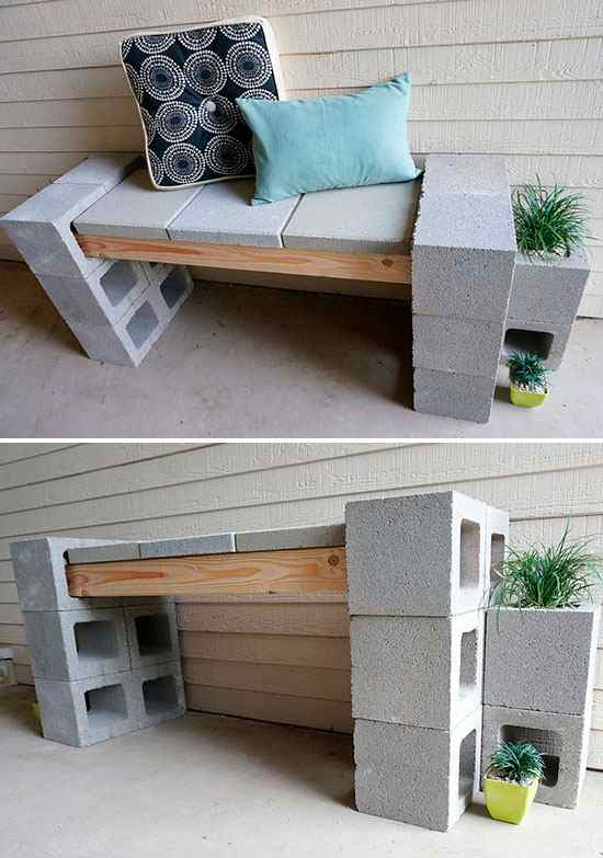 garden projects cinder blocks 11