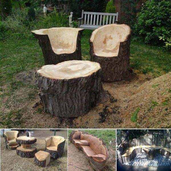 Awesome Outside Seating Ideas with Recycled Items