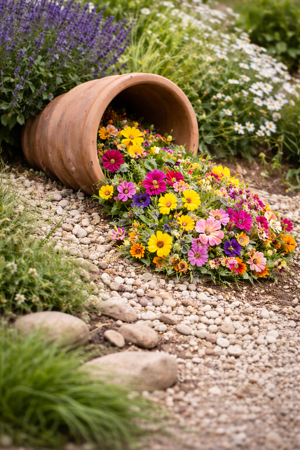 Transform Your Garden with Overturned Flower Pots Transform Your Garden with Overturned Flower Pots garden with overturned flower pots 5