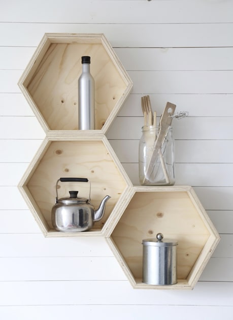 DIY Geometric Shelves That Will Add Dimension In Your Room