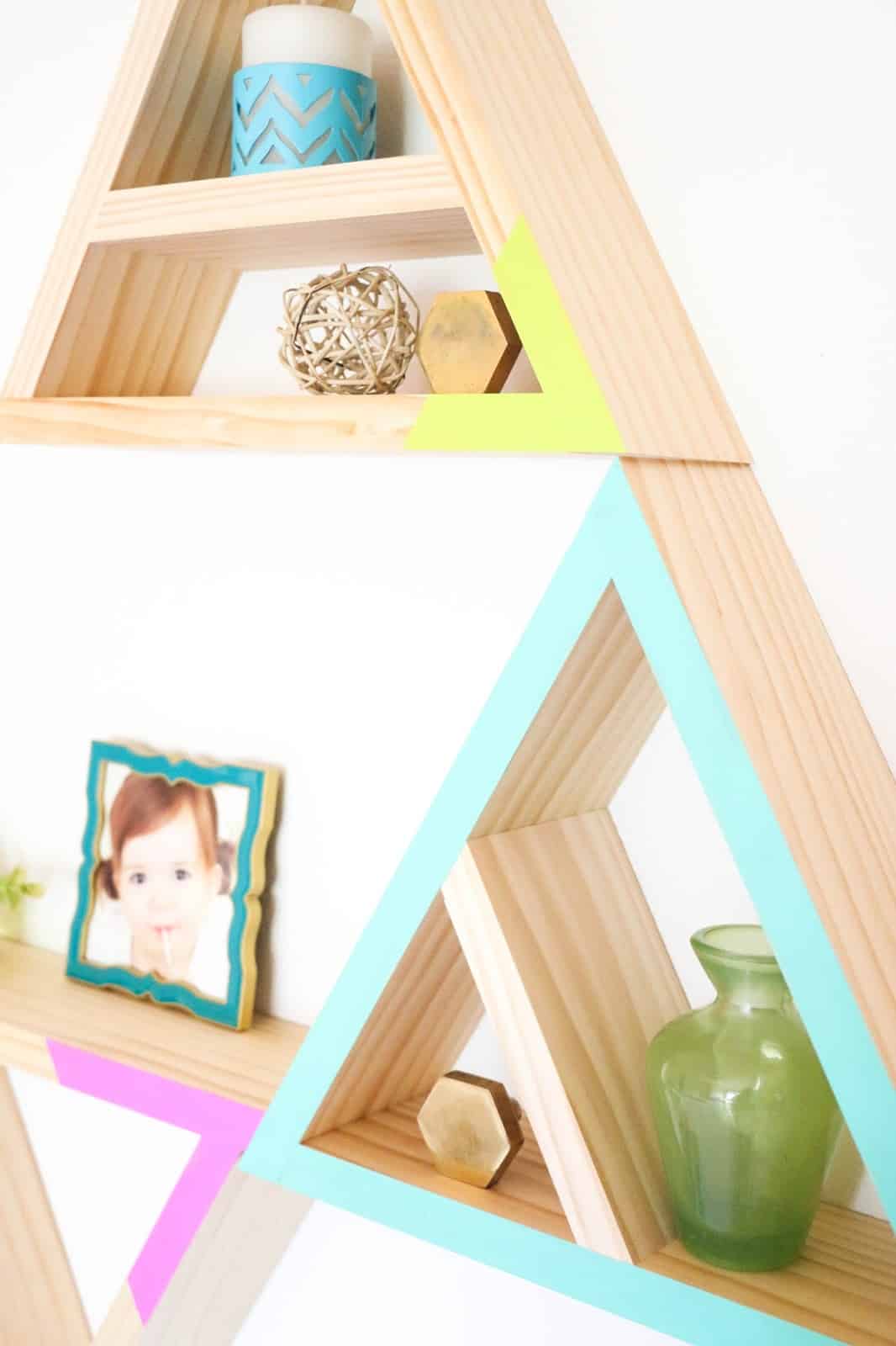 DIY Geometric Shelves That Will Add Dimension In Your Room