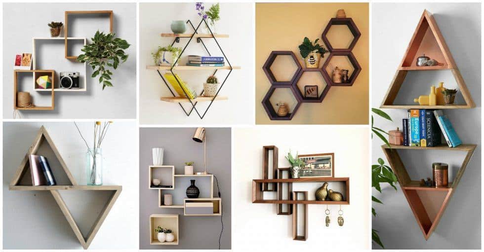 geometric shelves