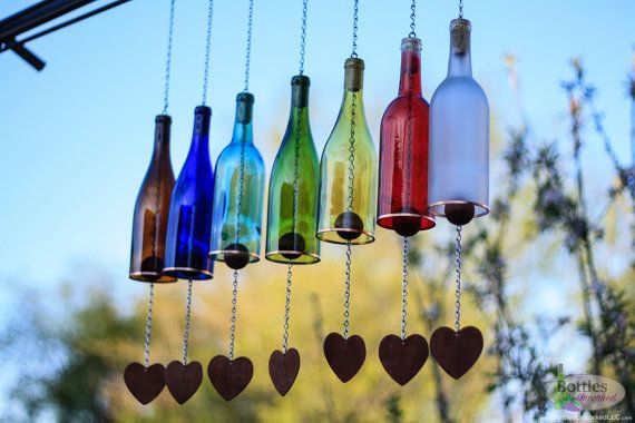 12+ DIY Glass Bottles Garden Decor