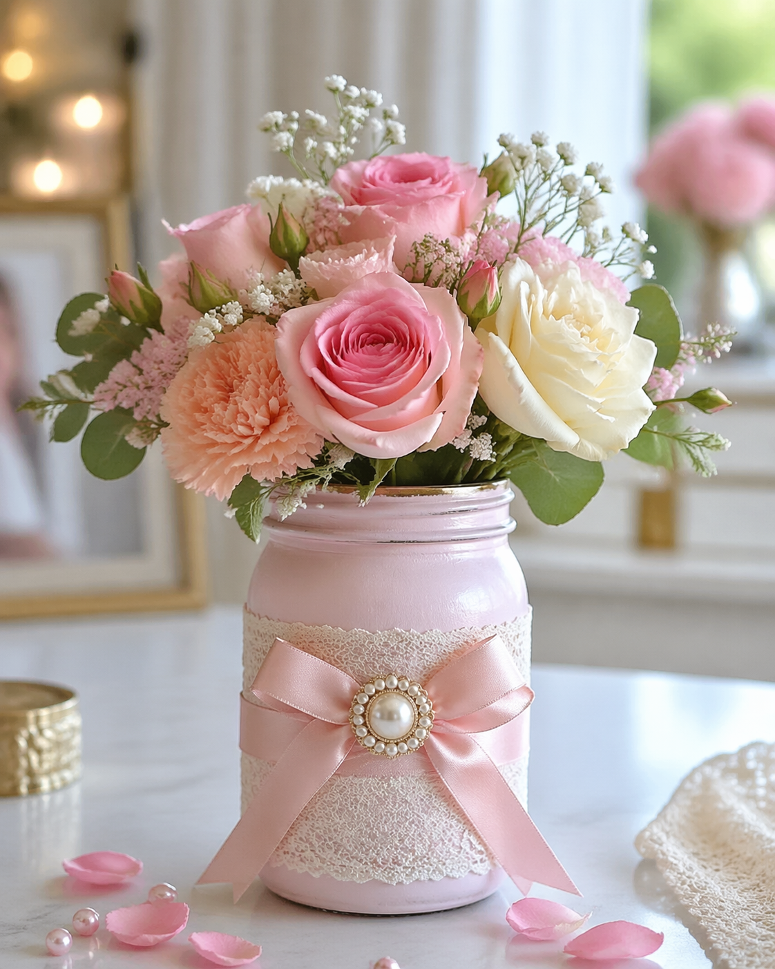 Glass Jars and Bottles Decorated with Lace for Home Decor Glass Jars and Bottles Decorated with Lace for Home Decor glass jars and bottles decorated with lace 6