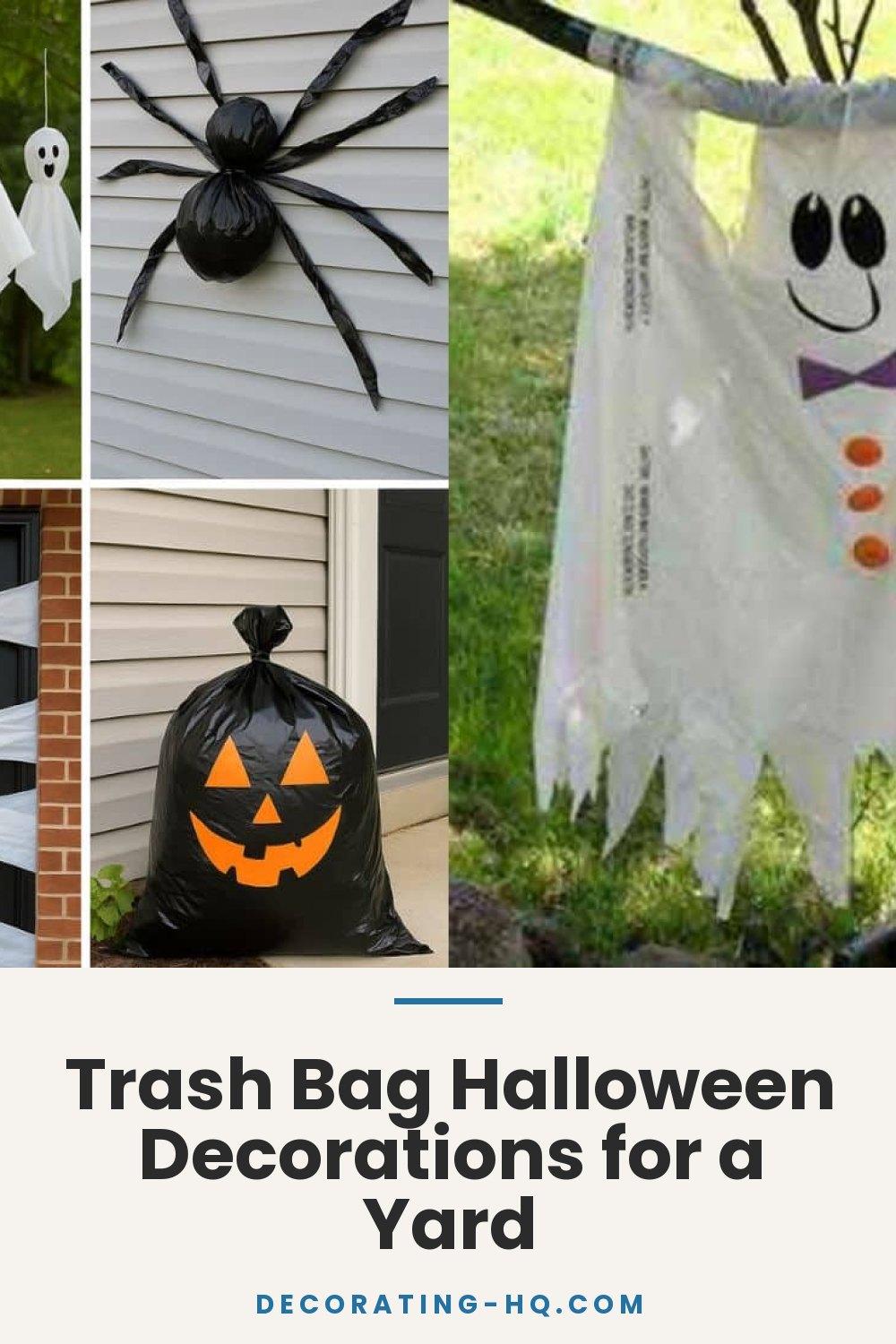 Trash Bag Halloween Decorations for a Yard