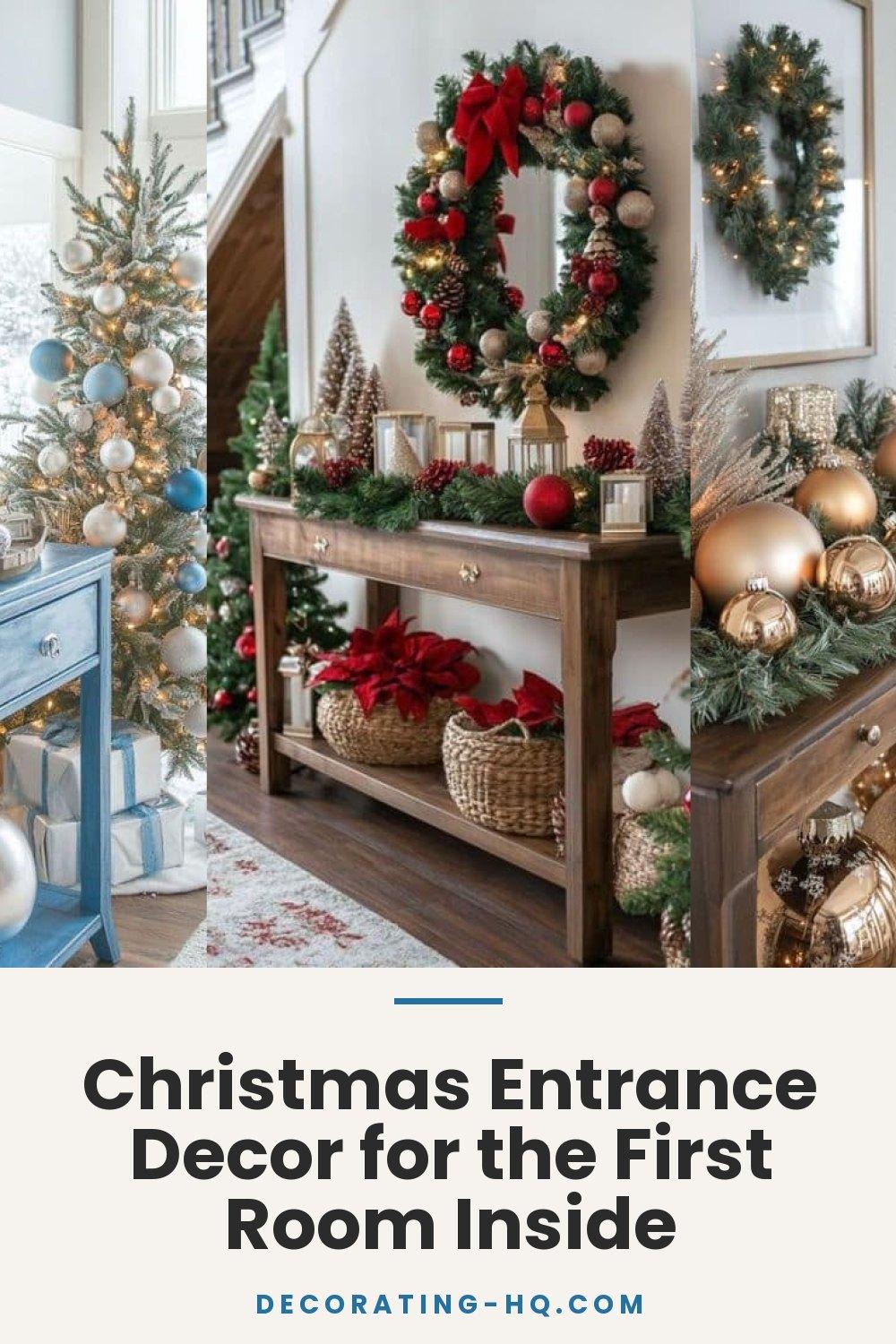 Christmas Entrance Decor for the First Room Inside