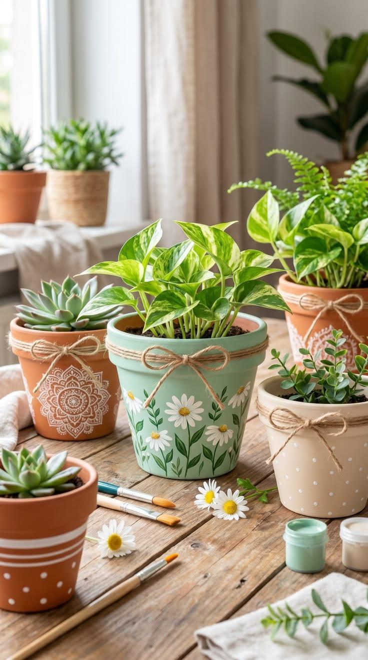 Beautiful Hand Painted Flower Pots to Brighten Your Home Beautiful Hand Painted Flower Pots to Brighten Your Home hand painted flower pots 2