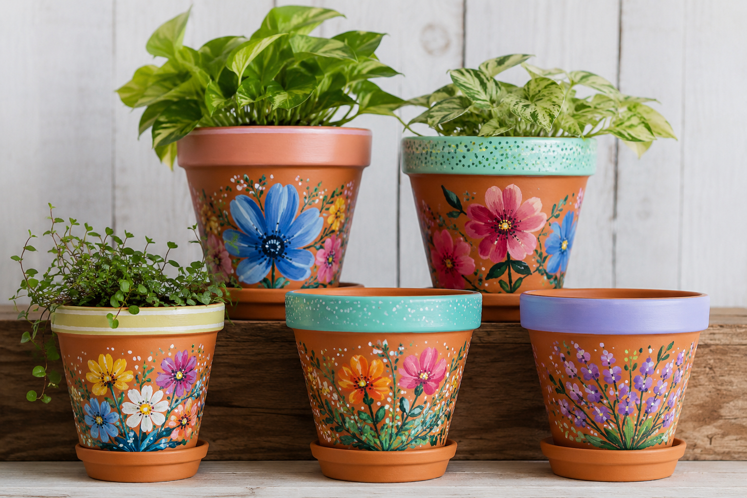 Beautiful Hand Painted Flower Pots to Brighten Your Home Beautiful Hand Painted Flower Pots to Brighten Your Home hand painted flower pots 2