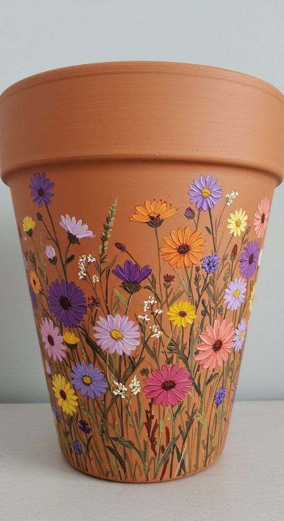 Beautiful Hand Painted Flower Pots to Brighten Your Home Beautiful Hand Painted Flower Pots to Brighten Your Home hand painted flower pots