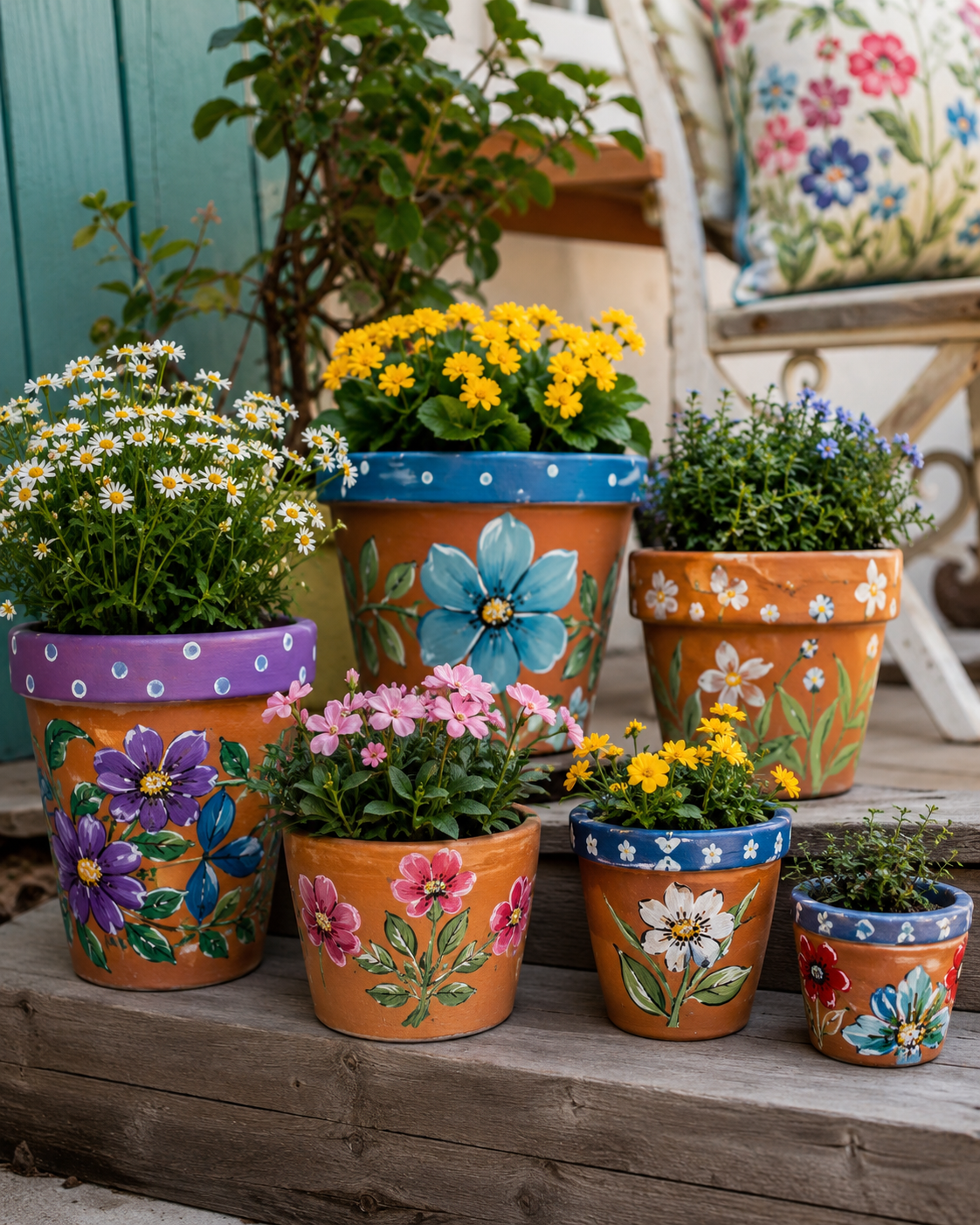 Beautiful Hand Painted Flower Pots to Brighten Your Home Beautiful Hand Painted Flower Pots to Brighten Your Home hand painted flower pots