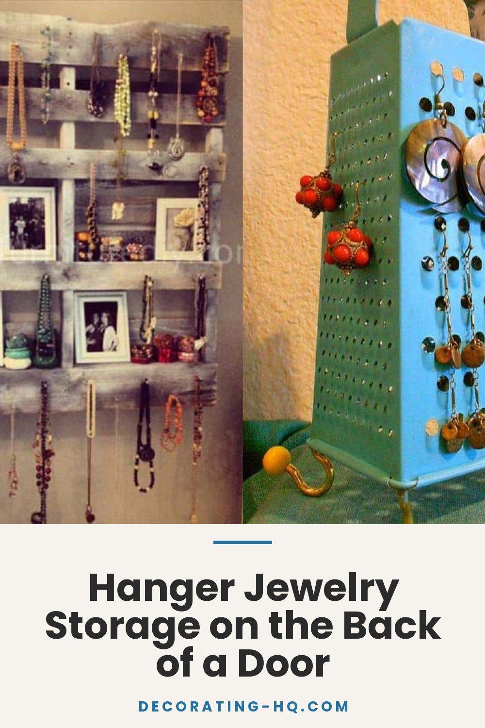 Hanger Jewelry Storage on the Back of a Door