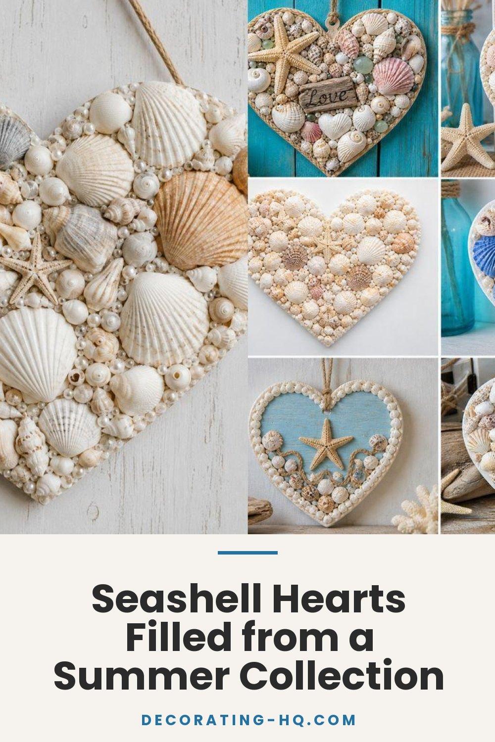 Seashell Hearts Filled from a Summer Collection