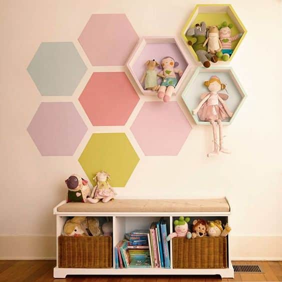 15+ Amazing Hexagon Shelf Ideas