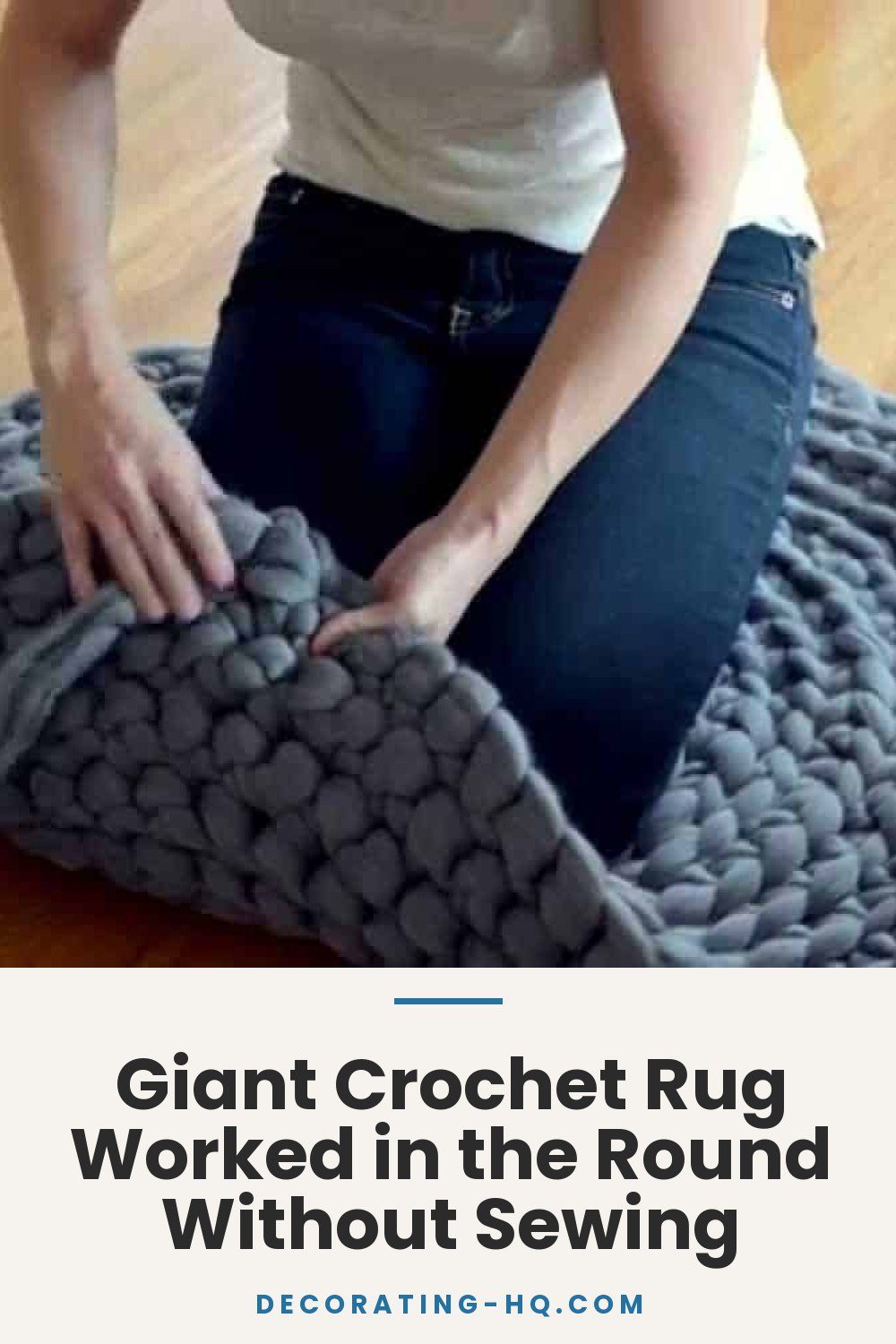 Giant Crochet Rug Worked in the Round Without Sewing