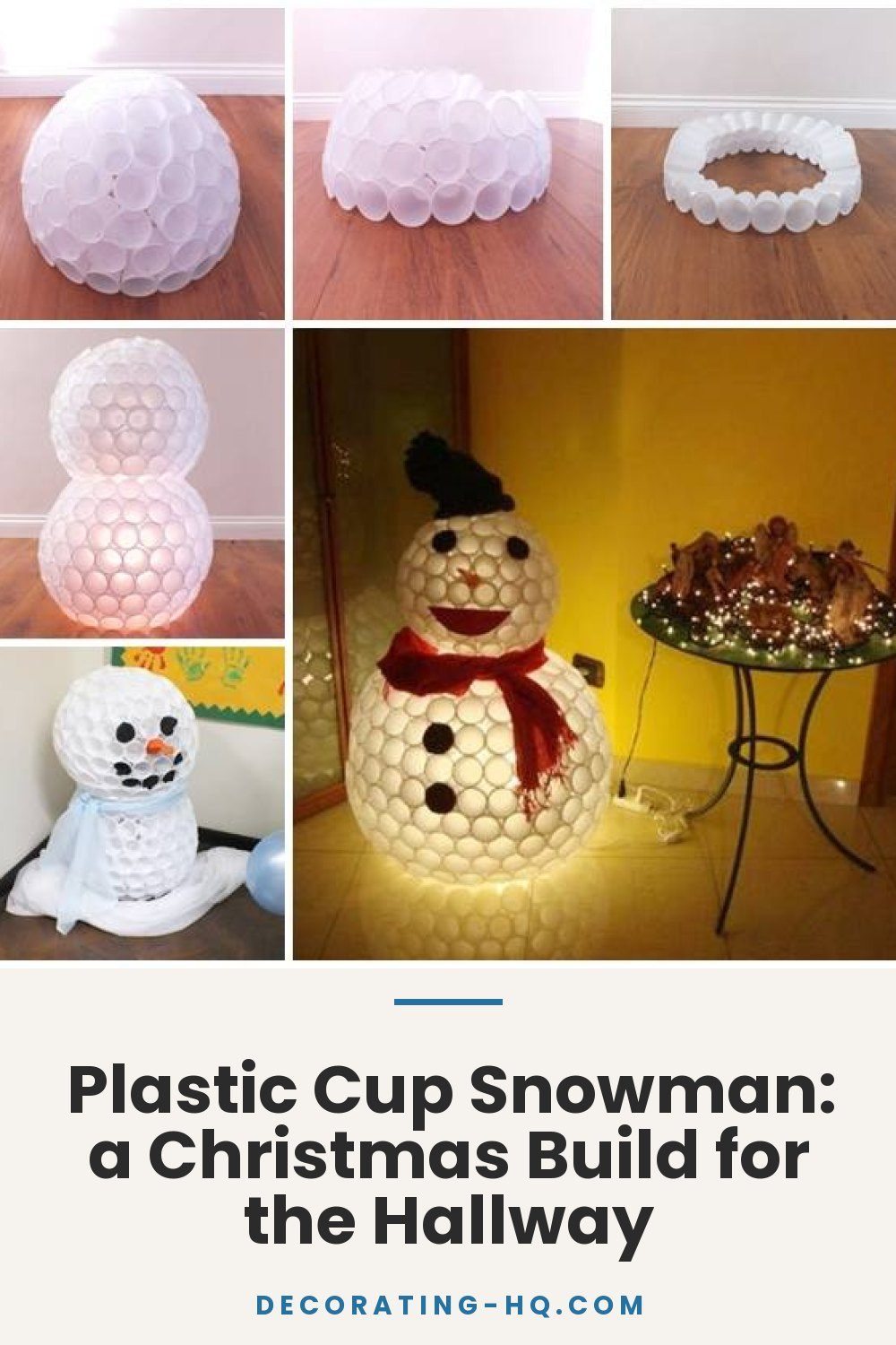 Plastic Cup Snowman: a Christmas Build for the Hallway
