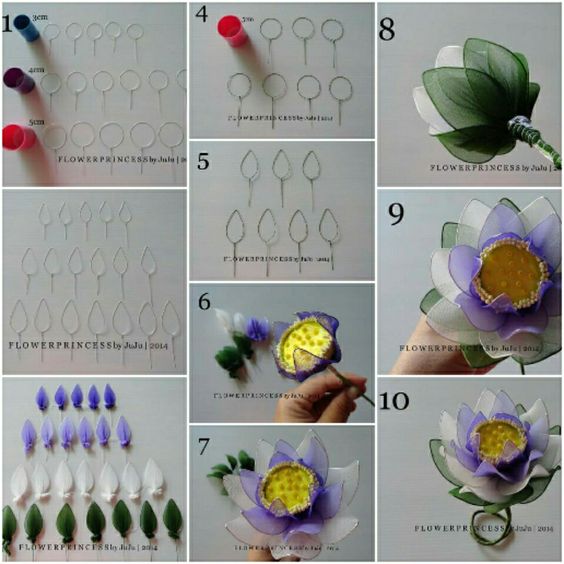 how to make flowers with nylon 4