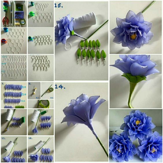 how to make flowers with nylon 7