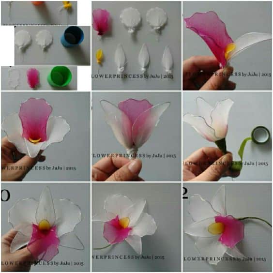how to make flowers with nylon 8