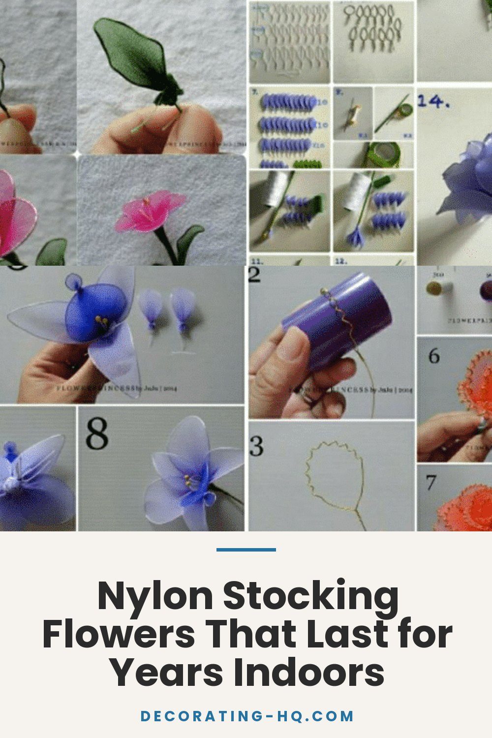 Nylon Stocking Flowers That Last for Years Indoors
