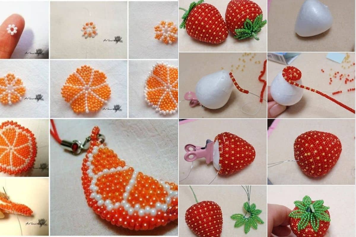 how to make fruit with seed beads 3